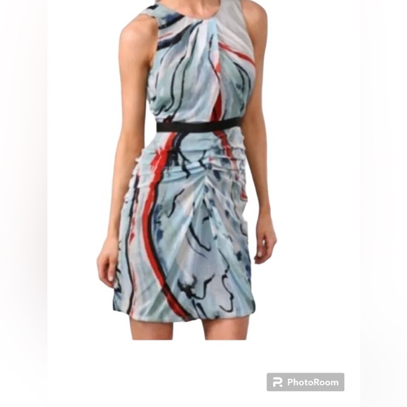 Diane Von Furstenberg Paradis Silk Chiffon Mini Dress Size 8 US - Picture 9 of 13